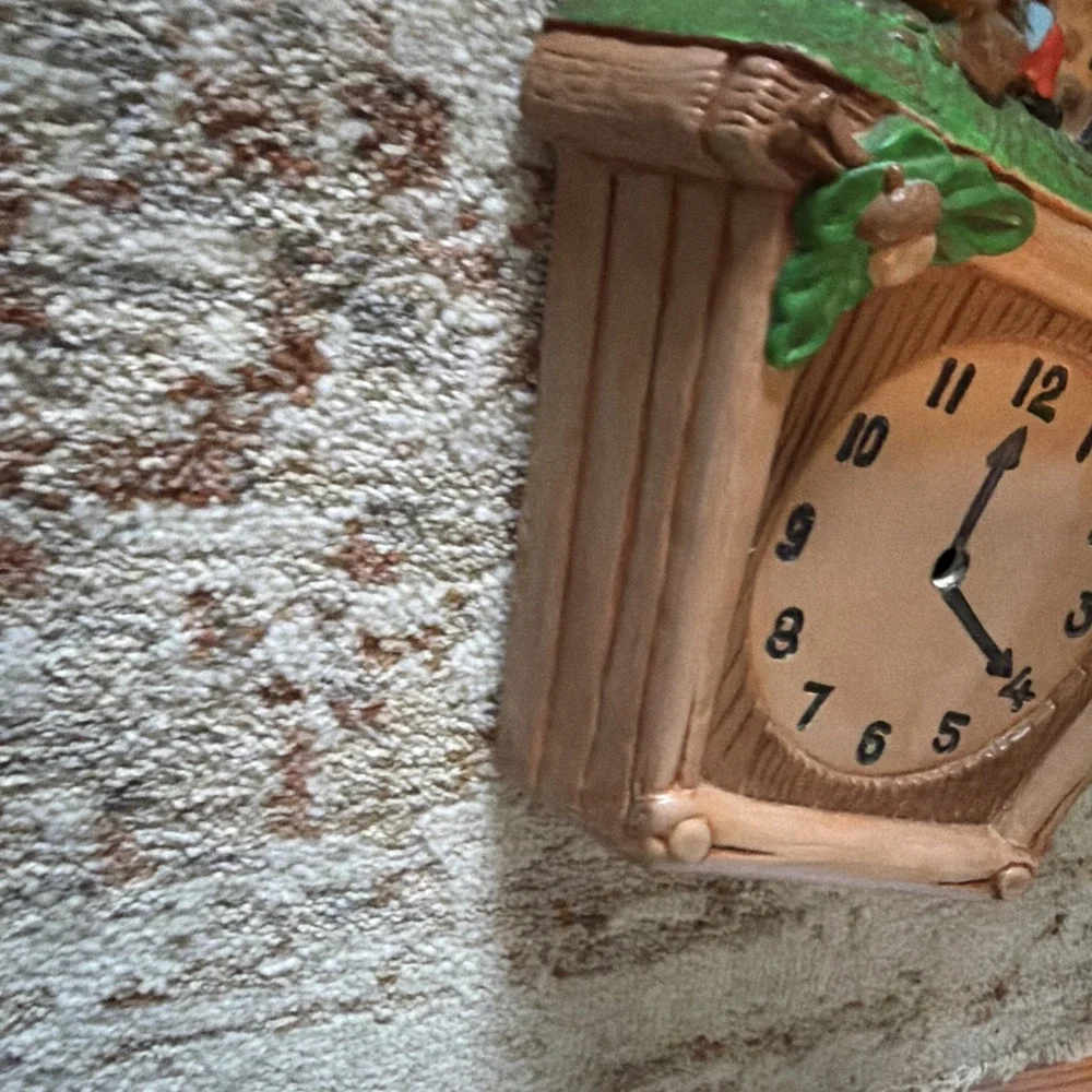 Vintage Kurfis 1973 ATLANTIC MOLD Wall Clock. Two Boys And A Dog Clock.